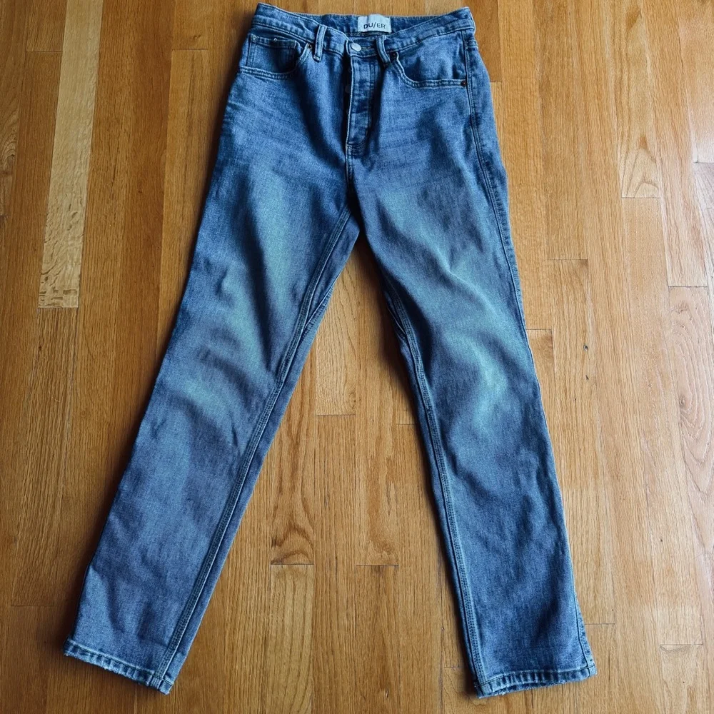 DU/ER Size 27 Button fly straight leg high waist jeans - Picture 2 of 6